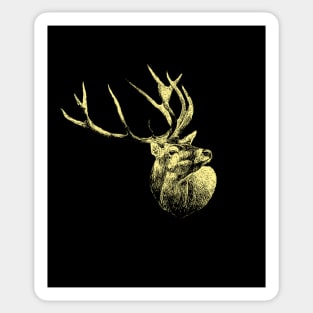 Red deer portrait Sticker